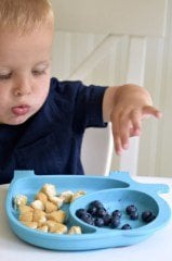 BUFFER® Bebek ve Çocuk için Sevimli Fil Model Desenli Yemek Bebek Mama Kabı Bölmeli Tabak