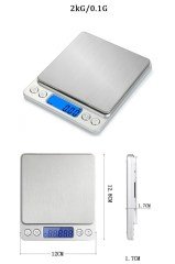 BUFFER® Dijital Hassas Mutfak Terazisi Hassas Tartı 2000 Gr./0.1 Gr. Hassasiyet