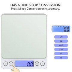 BUFFER® Dijital Hassas Mutfak Terazisi Hassas Tartı 2000 Gr./0.1 Gr. Hassasiyet