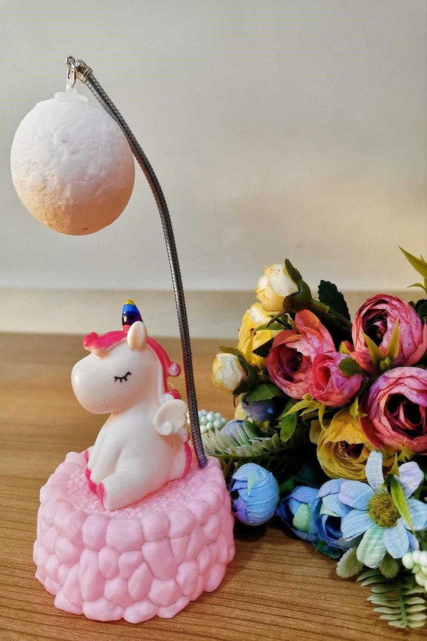 BUFFER® Işık Altında Renk Değiştiren Pembe Unicorn Dekoratif Gece Lambası