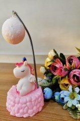 BUFFER® Işık Altında Renk Değiştiren Pembe Unicorn Dekoratif Gece Lambası