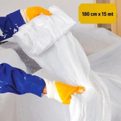 BUFFER®  Boya Badana Eşya Koruma Hışır Örtüsü 180cm x 15 mt Yapışkanlı Hışır Örtü