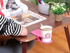 BUFFER® Kıskaç Mandallı Masa Kenarı Bardak Tutucu Bardaklık Tutacağı