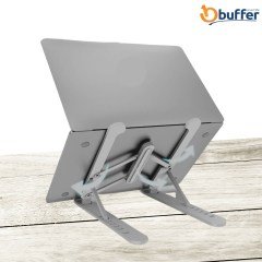 BUFFER® Ayarlanabilir Plastik Dizüstü Destek Tabanı Katlanabilir Taşınabilir Laptop Sehpası Yükseltici