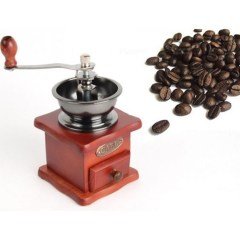 BUFFER® Otantik Ahşap Kahve Öğütücü Toz Kahve Çekme El Değirmen Öğütücü