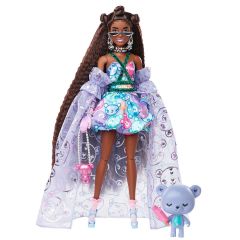 HHN13 Barbie Extra Fancy - Mor Kostümlü Bebek