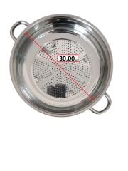 Paslanmaz Çelik Kulplu Süzgeç Makarna Süzgeci 3 Numara