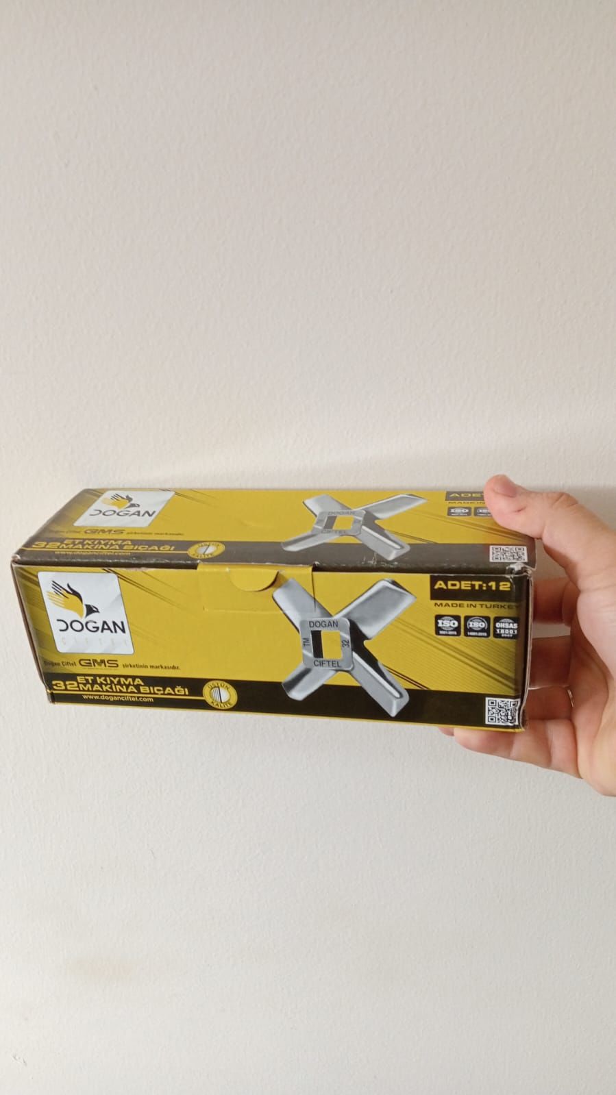 Doğan Çiftel 22 Kıyma Makinesi Bıçağı 72mm Et Makinası Bıçak Yedek Parça 12 Adet (1 Kutu)