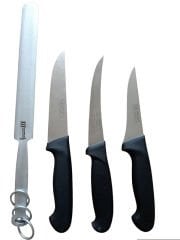 3+1 Solingen Bıçak Kurban Bıçağı Seti & Balkan Masat Bileme