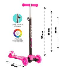 Torutoys Maxi Twist Işıklı Scooter Pembe