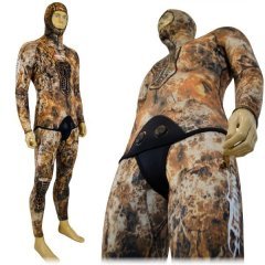 Free Sub 3 mm Avcı Dalış Elbisesi Kahverengi Eh1002C3 3XL
