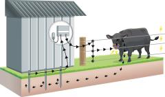 Yaban Ayı ve Domuz İçin Güneş Panelli Elektrikli Çit Seti Sistemi 200 m²