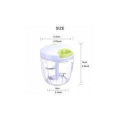 BUFFER® İpli Çekmeli Pratik Meyve Sebze Doğrayıcı 5 Bıçaklı El Rondosu