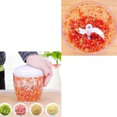 BUFFER® İpli Çekmeli Pratik Meyve Sebze Doğrayıcı 5 Bıçaklı El Rondosu