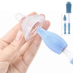 BUFFER® Silikon Uçlu Ekstra Yumuşak Kıllı Sağlam Kavanoz Bardak  Şişe Ve Biberon Temizleme Fırçası