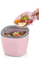 BUFFER® Plastik Tezgah Üstü Döner Kapaklı Mini Çöp Kutusu Kovası Tenekesi