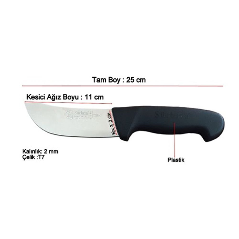 Sürbisa 61116 Deri Yüzme Kasap Bıçağı 11,50 cm
