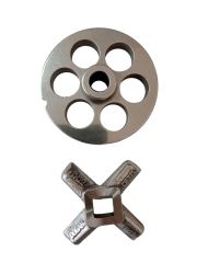 22 Numara 8 mm 2'li Kıyma Makinesi Ayna ve Bıçak Seti