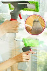 BUFFER® Spreyli Su Hazneli Mikrofiber Cam Silme Mopu