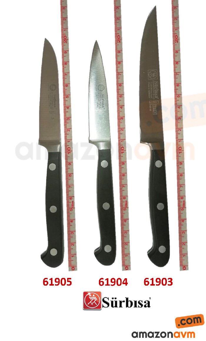 Sürbisa 61903+61904+61905 Dövme Mutfak Bıçakları 3lü Set