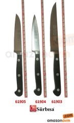 Sürbisa 61903+61904+61905 Dövme Mutfak Bıçakları 3lü Set