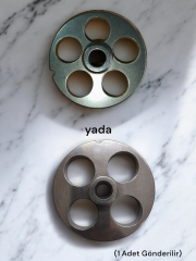 22 Numara 22 mm 2'li Kıyma Makinesi Ayna ve Bıçak Seti (4 Yada 5 Delikli)