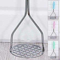 BUFFER® Renkli Plastik Saplı Paslanmaz Metal Patates Ezici Püre Yapıcı