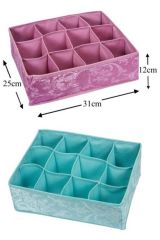 BUFFER® 12 Bölmeli Çekmece İçi Çorap Çamaşır Düzenleyici Bez Organizer