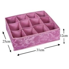 BUFFER® 12 Bölmeli Çekmece İçi Çorap Çamaşır Düzenleyici Bez Organizer