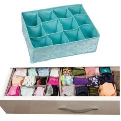BUFFER® 12 Bölmeli Çekmece İçi Çorap Çamaşır Düzenleyici Bez Organizer