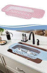BUFFER® Lavabo ve Tezgah Üstü Bulaşık Kurutucu Sepet Süzmatik Bulaşıklık