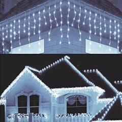 BUFFER® 3 Metre 8 Fonksiyonlu 16 Saçaklı Led Işıklı Perde 3 x 1 (Beyaz)