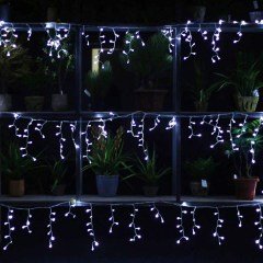 BUFFER® 3 Metre 8 Fonksiyonlu 16 Saçaklı Led Işıklı Perde 3 x 1 (Beyaz)