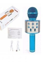 BUFFER® Mavi Şarj Edilebilir Telefon Ve Usb Bağlantılı Şarkı Karaoke Mikrofon