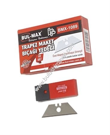 Bulmax Trapez Maket Bıcak Yedek Bmx-1089 (100 Adet Gönderilir)