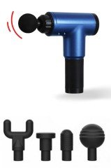 BUFFER® 4 Başlıklı 6 Seviye Hız Ayarlı Vurmalı Kas Yoğurmalı Titreşimli Masaj Tabancası Aleti