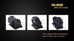 FENİX HL60R USB KAFA LAMBASI 950 LÜMEN - Siyah