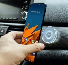 Kablo Kanallı Güçlü Yapışkan Telefon Tutucu YUVARLAK