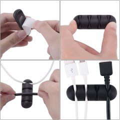 BUFFER® Çok Amaçlı Kablo Tutucu Akrilik Güçlü Yapışkanlı Organizer Düzenleyici 16 Parça Set Kolay Kullanımlı