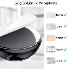 BUFFER® Çok Amaçlı Kablo Tutucu Akrilik Güçlü Yapışkanlı Organizer Düzenleyici 16 Parça Set Kolay Kullanımlı