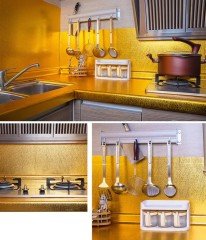 Yapışkanlı Kolay Silinebilir Mutfak Tezgah Üstü Folyo Gold