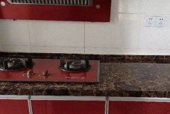 Mermer Desenli Mutfak Tezgah Üstü Yapışkanlı Folyo Kahverengi