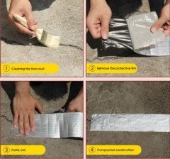 5 metre x 10cm Çamur Bant Alüminyum İzolasyon Tamir Çatlak Bantı