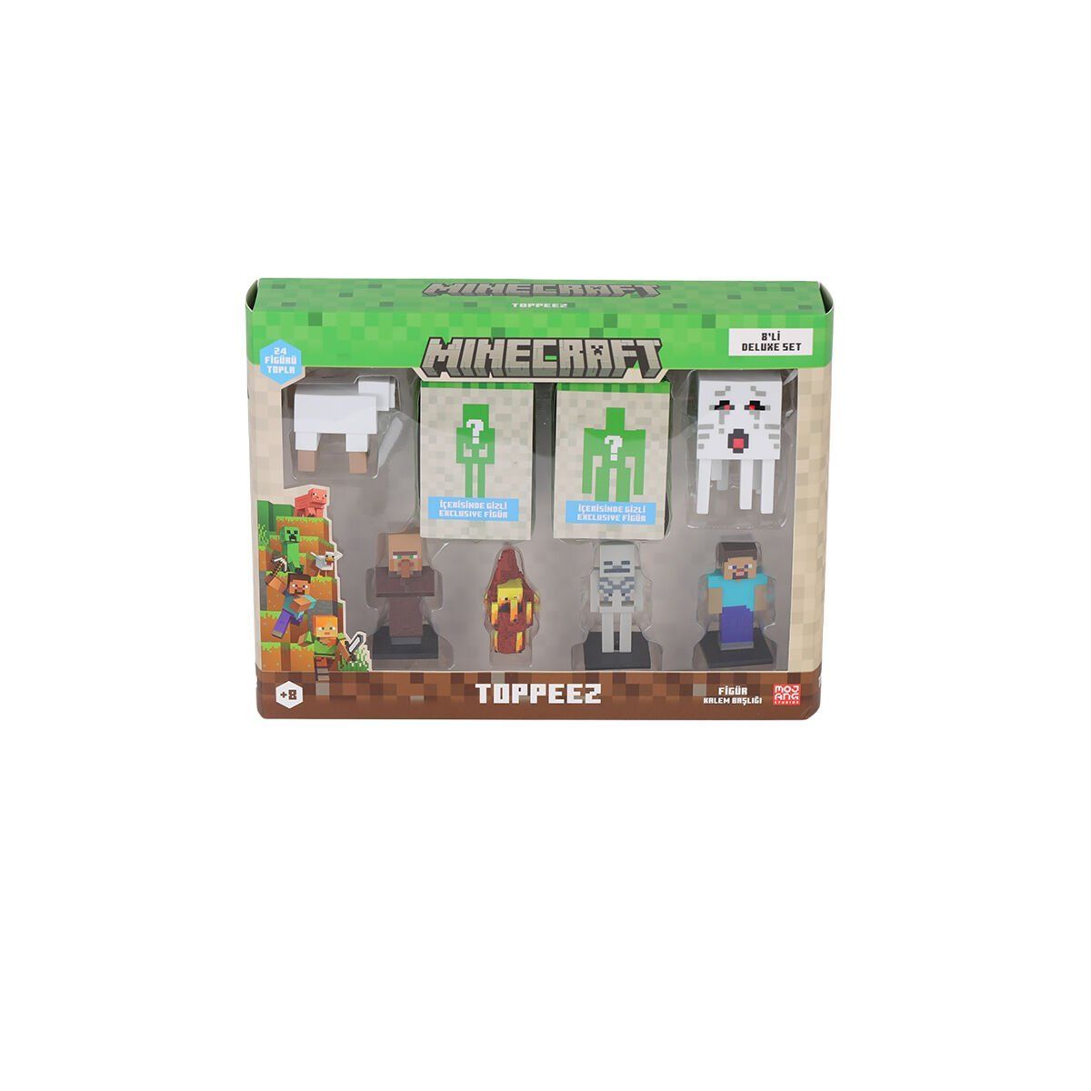 PMI MC2070 Minecraft 3D Figür Toppeez 
8li Delüks Set