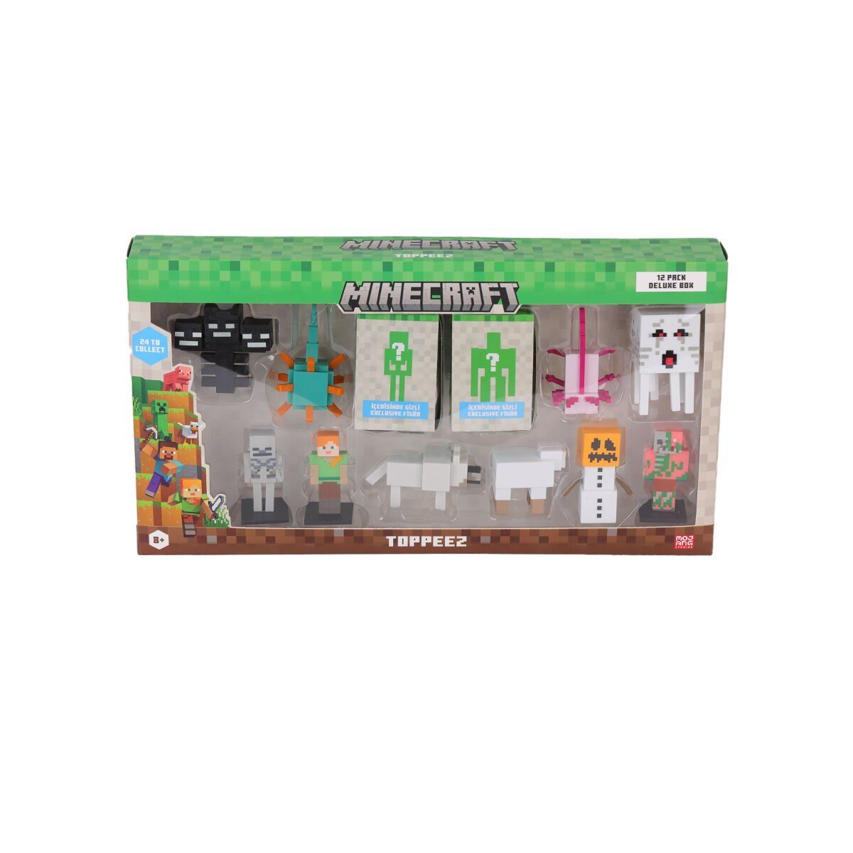 PMI MC2080 Minecraft 3D Figür Toppeez 
12li Delüks Set