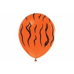 THY8082 ÇEPEÇEVRE KAPLAN BASKILI TURUNCU 12 inç BALON 8Lİ