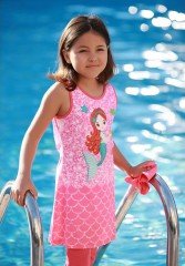 Emayo Şirin Pembe Kız Çocuk Mayosu 9-10 Yaş
