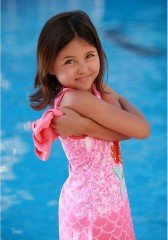 Emayo Şirin Pembe Kız Çocuk Mayosu 9-10 Yaş