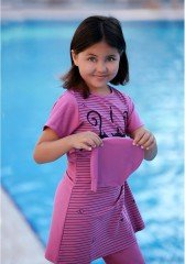 Emayo Şirine Eflatun Kız Çocuk Mayosu 9-10 Yaş