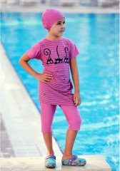 Emayo Şirine Eflatun Kız Çocuk Mayosu 13-14 Yaş